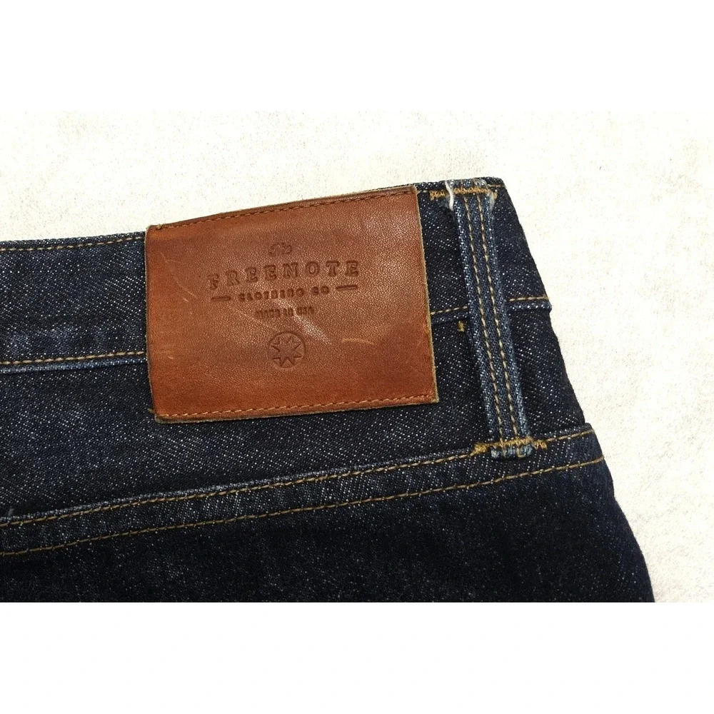 Freenote Cloth Jeans 32 x 28 29 Selvedge Blue Straight Leg Made In USA - Picture 5 of 8